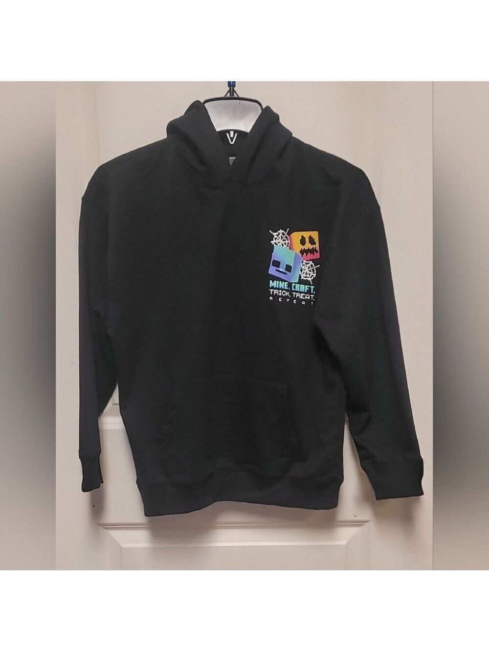 Kids Black Minecraft Trick or Treat Hoodie